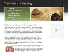Tablet Screenshot of historyofscouting.com